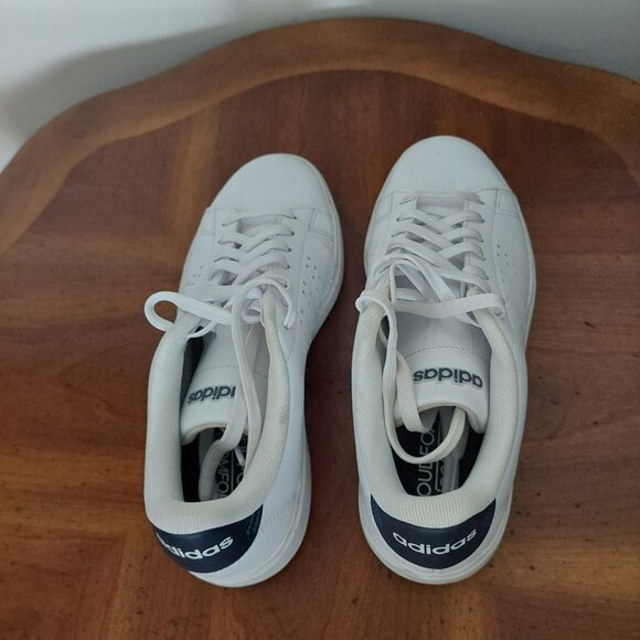 Adidas Advantage 2.0 Women Tennis Shoes White Navy Blue Lace Up Comfort Sz 7 EUC - Picture 6 of 11